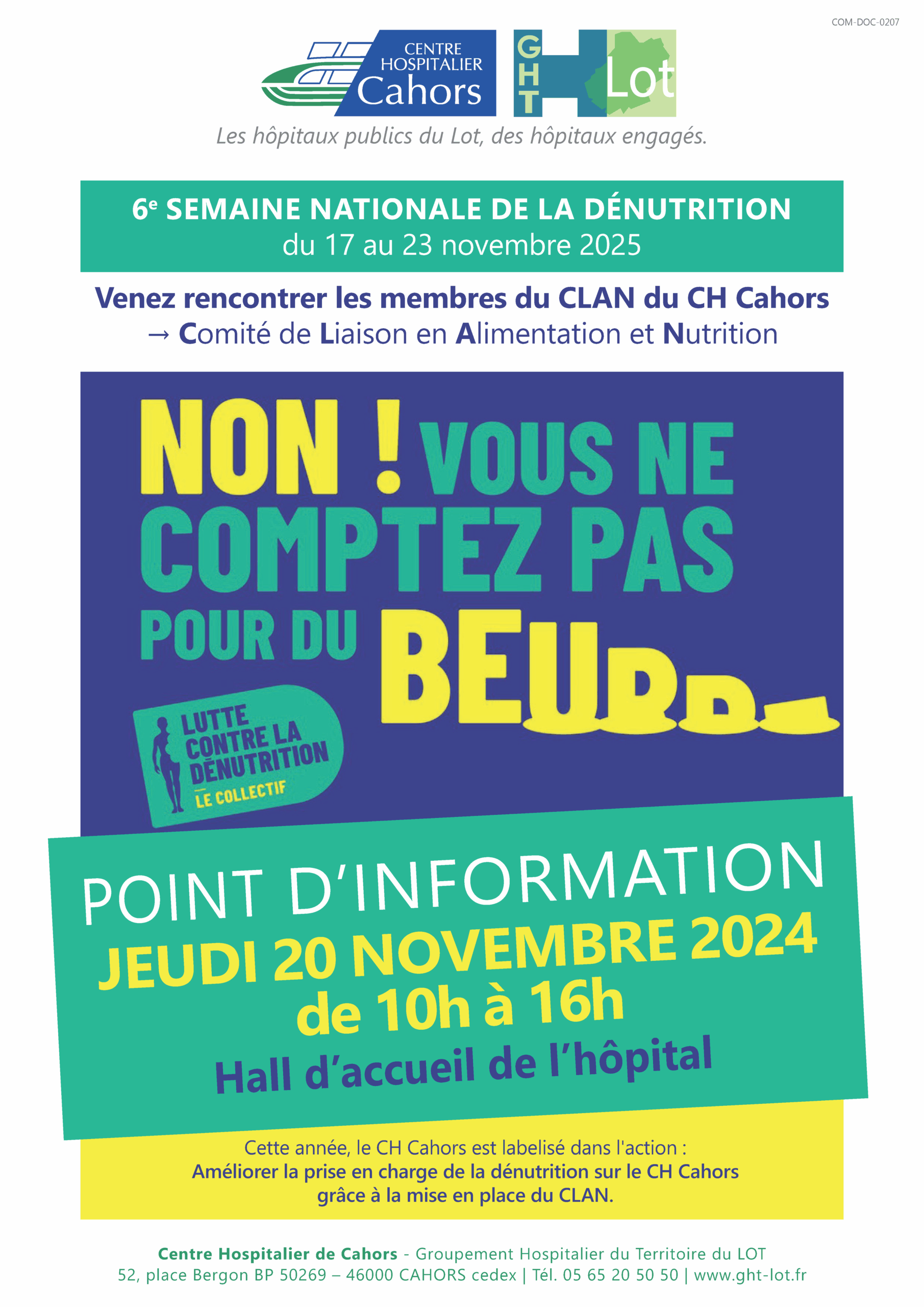 Semaine de la dénutrition au CH Cahors