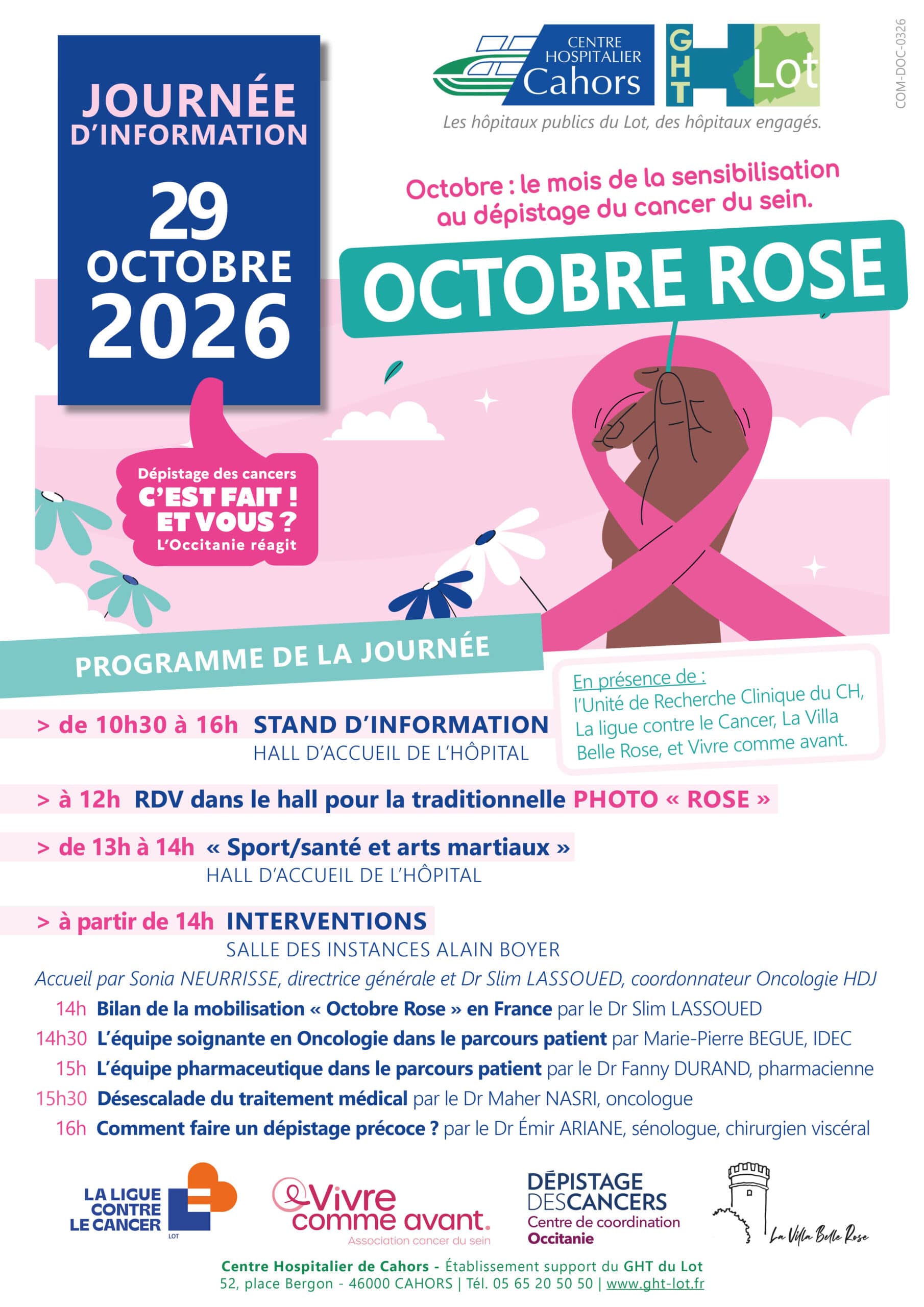 CH Cahors | Stand OCTOBRE ROSE